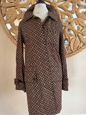 Louis Vuitton Women's Brown Printed Button-Down Dress